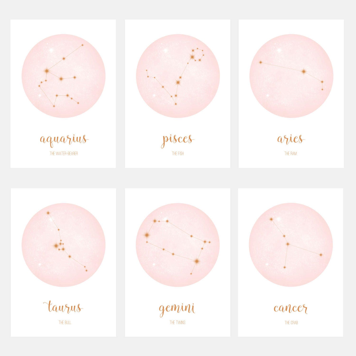 Virgo Print Star Sign Print Constellation Print August / - Etsy