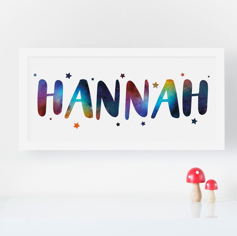 DIGITAL DOWNLOAD Space Theme Nursery Print Galaxy Name Etsy
