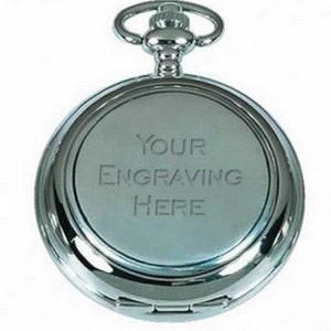 Personalised AE Williams Double Hunter Pocket Watch. Engraved with your message Wedding Anniversary Birthday Groom Best man image 6