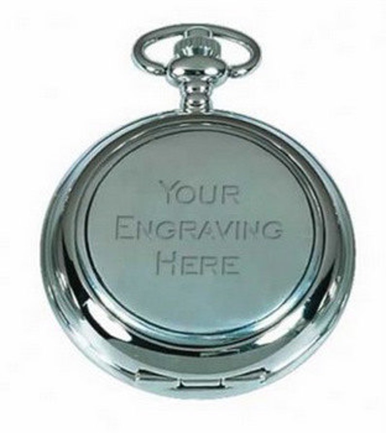 Personalised AE Williams Double Hunter Pocket Watch. Engraved with your message Wedding Anniversary Birthday Groom Best man image 6