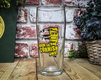 Engraved Rattler Cornish Cloudy Cyder Pint Glass. Personalised with your message. Great for Dad or a Cider lover! Cornwall's No.1 pub drink