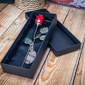 Metallic Rose - In gift box with tag for an engraved message.