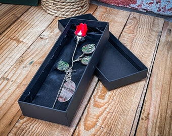 Metallic Rose - In gift box with tag for an engraved message.