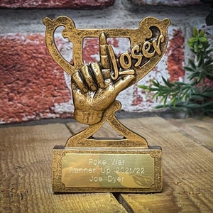 Trofeo de perdedor grabado: ¡un gran regalo de broma!