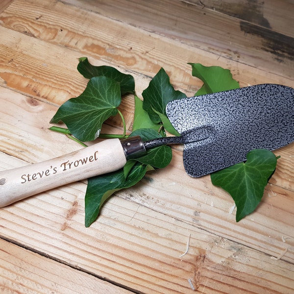 Personalised garden trowel Your message laser engraved in the handle. Great personal gift from our value range for gardeners valentines gift