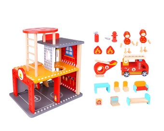 Wooden Fire Station - Etsy