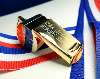 Gepersonaliseerde roestvrijstalen fluit: op maat gegraveerd cadeau voor coaches en scheidsrechters