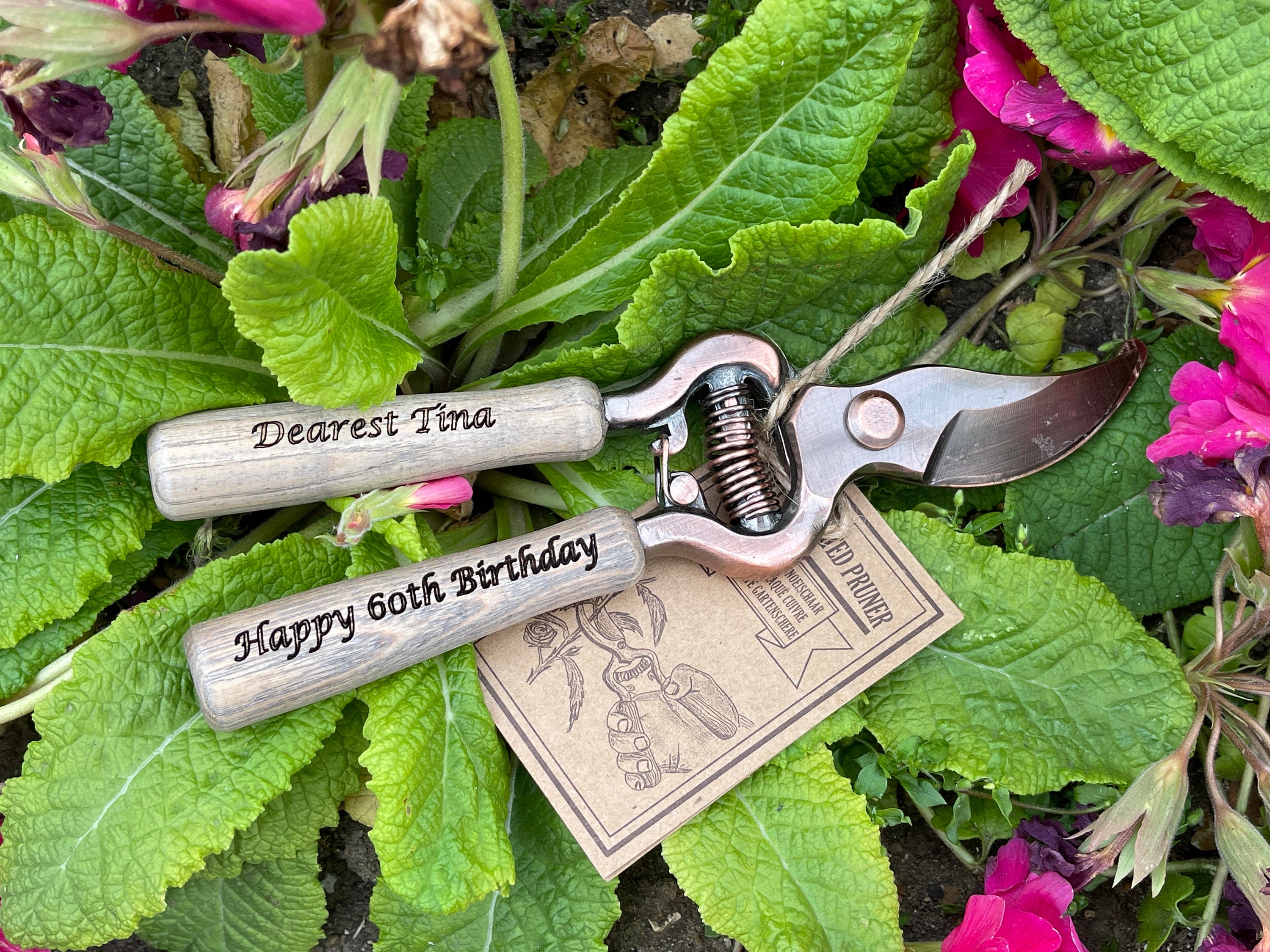 Personalised Engraved Copper Plated Pruner. Your Message Laser Etsy UK