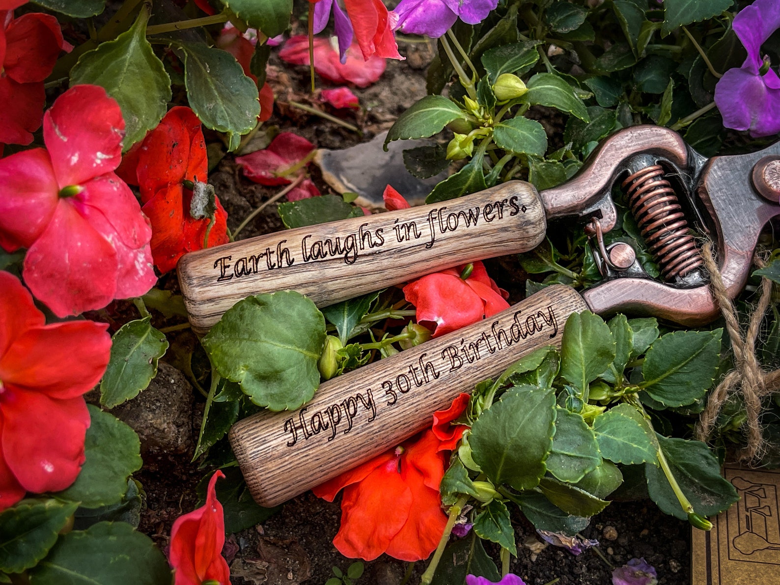 Personalised Engraved Copper Plated Pruner. Your Message Laser Etsy UK