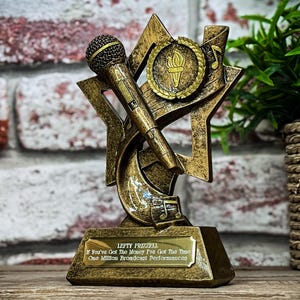 Music Trophy! Perfect for your own talent show or party! Engraved FREE with your message!