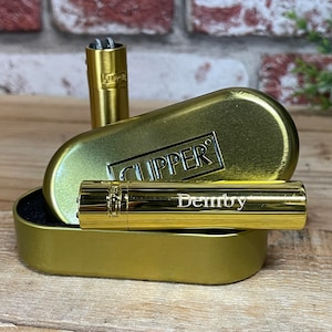 Personalised Gold Metal Clipper, engraved with your message! Comes in gift tin. valentines gift