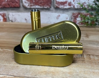 Personalised Gold Metal Clipper, engraved with your message! Comes in gift tin. valentines gift