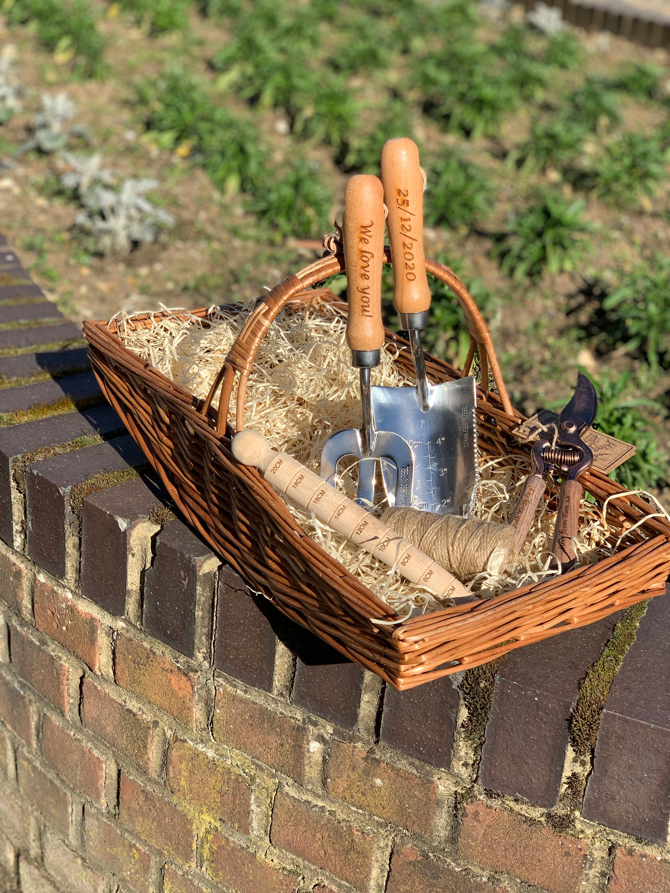 Stunning Personalised Garden tool gift basket Personalised Etsy