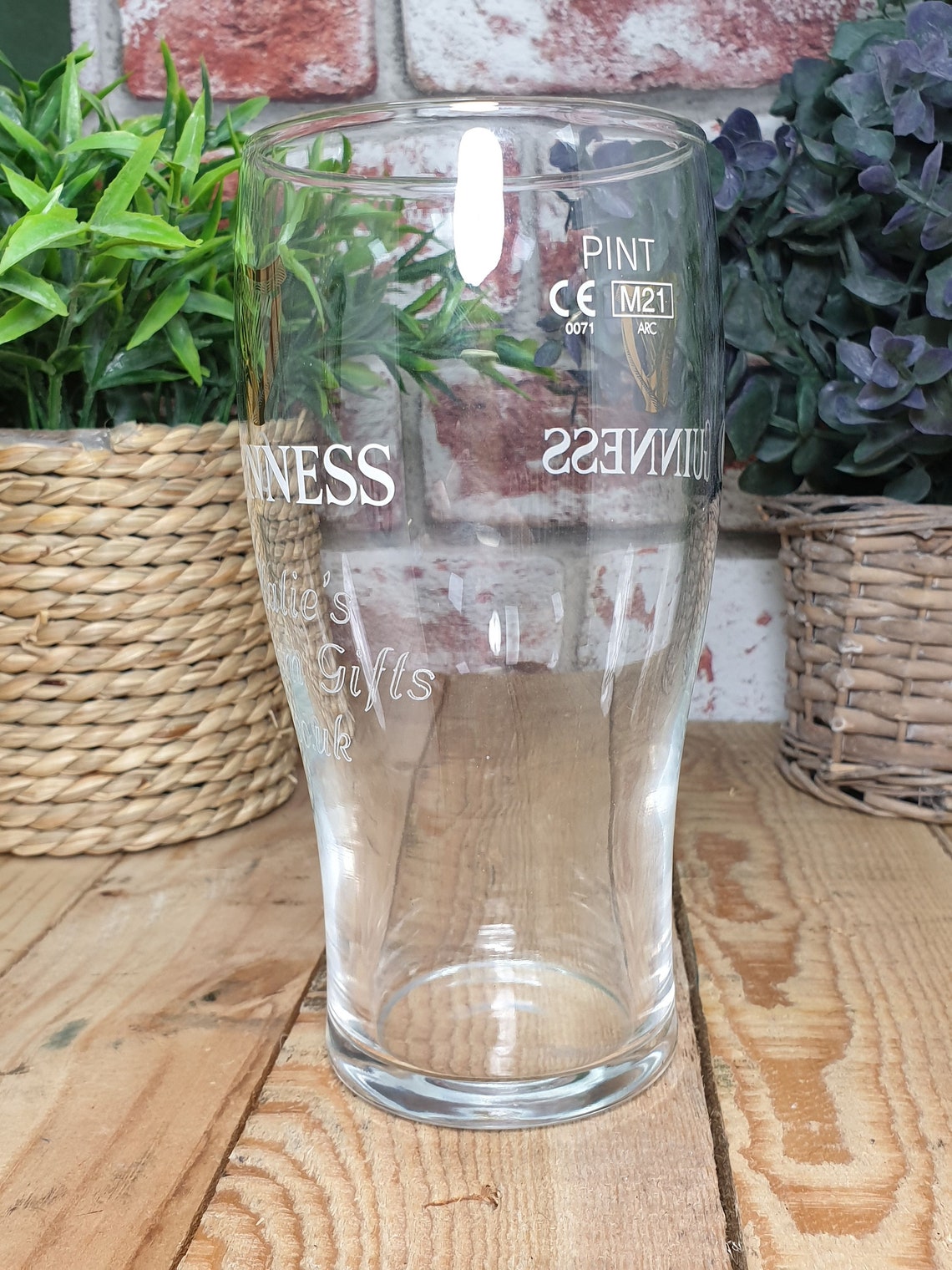 Engraved Guinness Pint Glass. Personalised With Your Message. Etsy