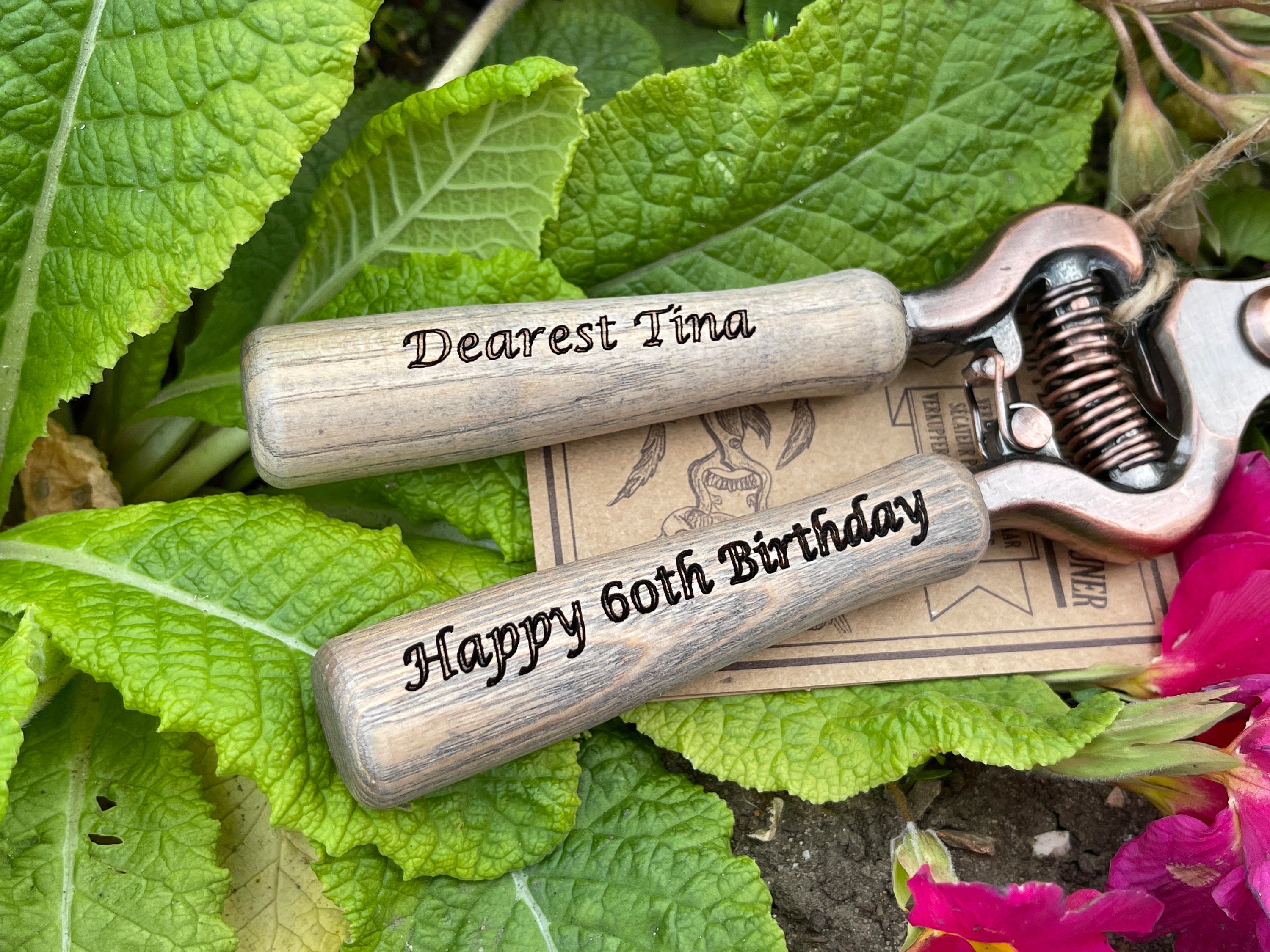 Personalised Engraved Copper Plated Pruner. Your Message Laser Etsy UK