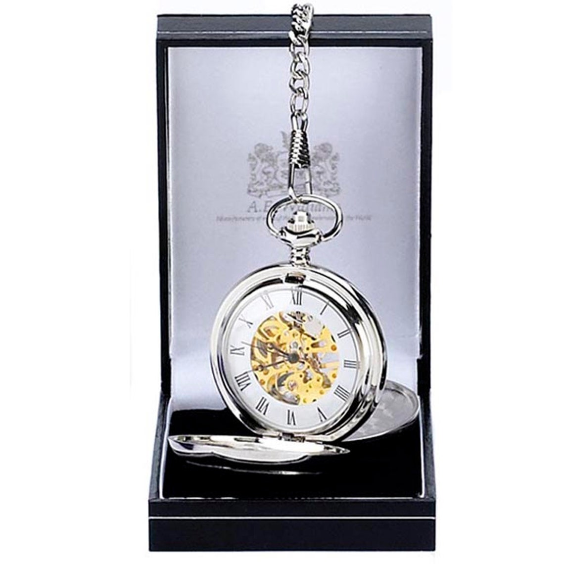 Personalised AE Williams Double Hunter Pocket Watch. Engraved Etsy