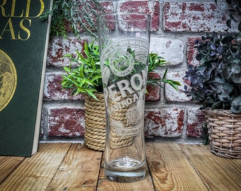 Engraved Peroni Nastro Azzurro Glass. Available in Pint or Half-pint  Engraved With Your Message. Great for Dad or Any Italian Beer Lover 