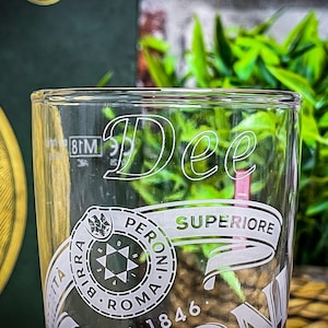 Engraved Peroni Nastro Azzurro Glass. Available in Pint or Half-Pint Engraved with your message. Great for Dad or any Italian Beer Lover zdjęcie 2