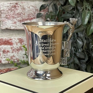 Pewter Child's Cup - Engraved with your message - perfect christening or birthday gift for the younger child.