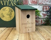 Personalised Wooden Nesting Box - Ideal present for the gardener - Birthday - Mothers Fathers Day - Christmas - Anniversary