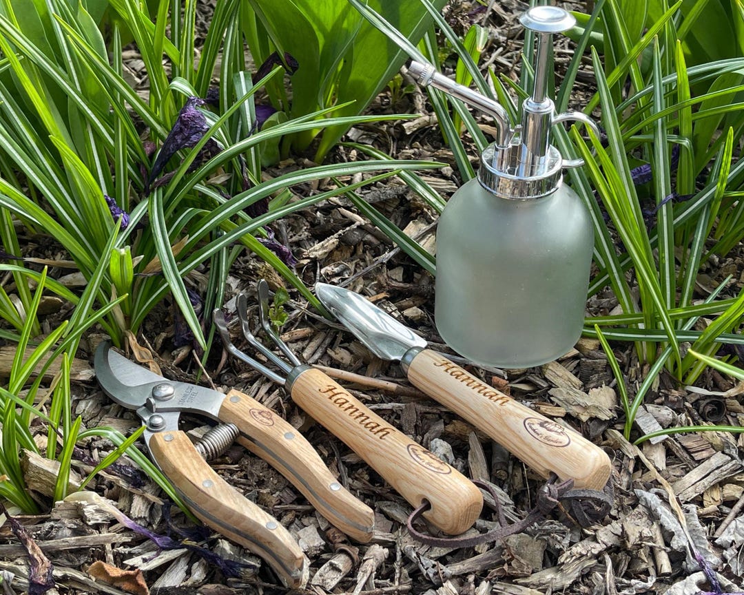 Beautiful Indoor Gardening Tool Set - Personalised Fork and Trowel ...