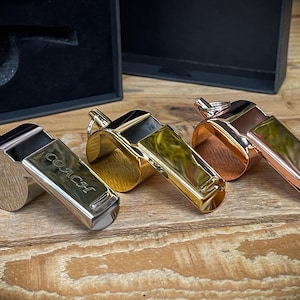 Personalised Engraved Stainless Steel or Gold Plated Whistle FREE Gift Box. Great for sports coaches and teachers or Valentines Gift
