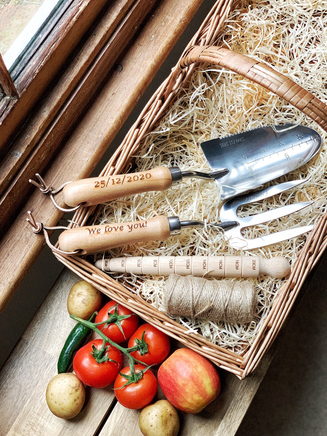 Stunning Personalised Garden tool gift basket Personalised Etsy