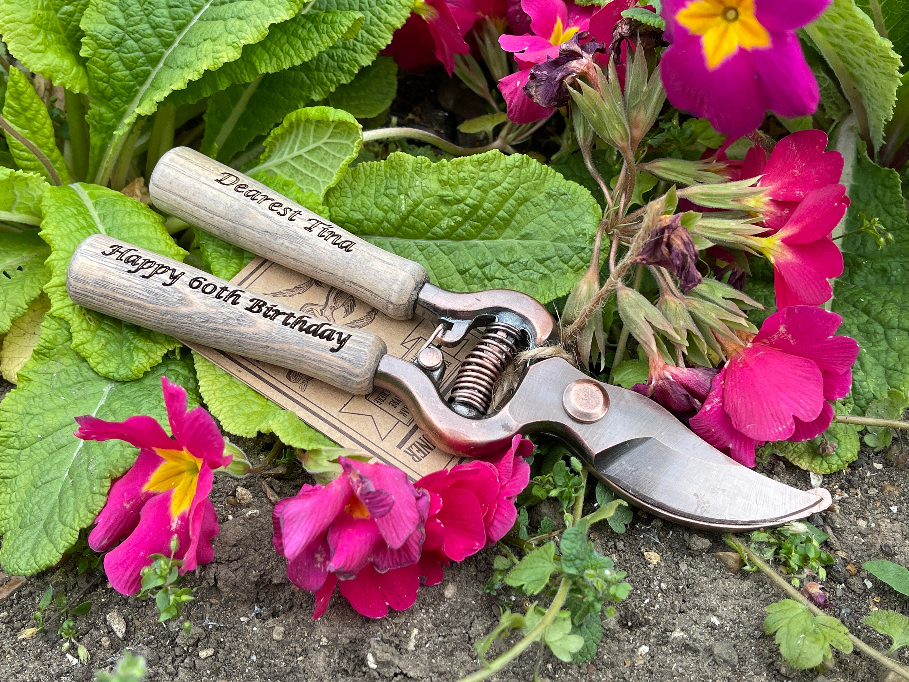 Personalised Engraved Copper Plated Pruner. Your Message Laser Etsy UK