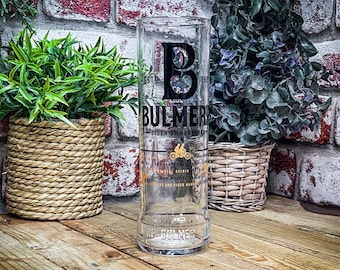 Engraved Bulmers Pint Glass. Personalised with your message. Great for Dad or a Cider lover!