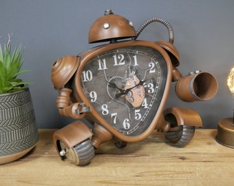 Amazing Robot Table Clock - Stunning feature piece desk clock - Son - Dad - Uncle - Big Kid