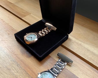 Personalised Nurses Fob Watch - Engravable on front and back. Silver or Rose Gold! Backlight Available