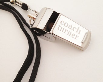 Personalised Engraved Stainless Steel Whistle FREE Gift Box& FREE Engraving. Great for sports coaches and teachers!