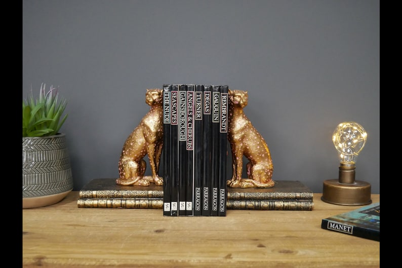 Stunning Pair of Gold/pink Leopard Bookends Perfect for Etsy UK