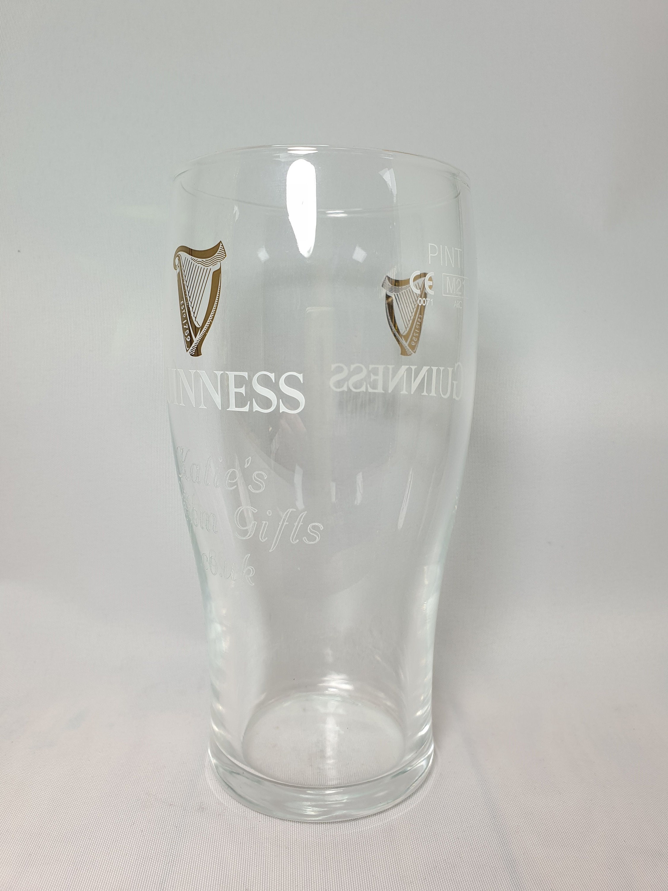 Engraved Guinness Pint Glass. Personalised With Your Message. Etsy