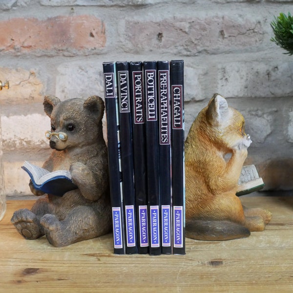 Beautiful Bear and Fox Children's Bookends - Ideal for kids bedroom or nursery - Cute storybook characters ideal for any bedroom