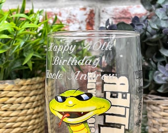 Engraved Rattler Cornish Cloudy Cyder Pint Glass. Personalised with your message. Great for Dad or a Cider lover! Cornwall&#39;s No.1 pub drink