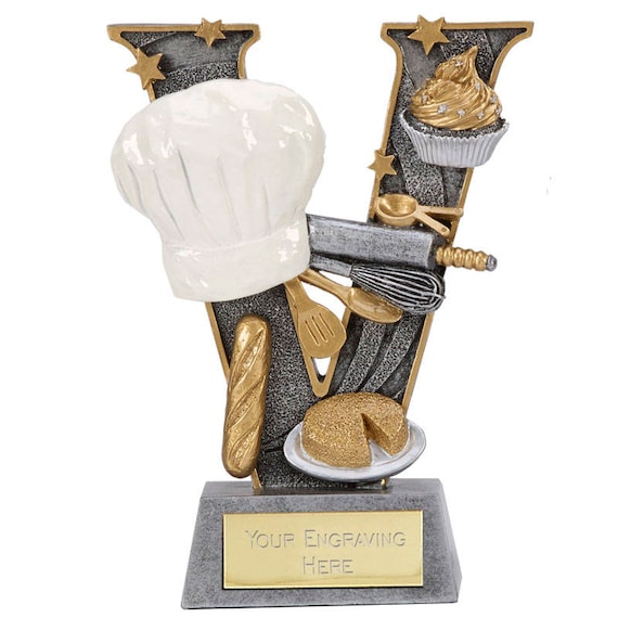 CHEF BAKE-OFF SCULPTURE AWARD TROPHY COOK OFF COOKING FREE ENGRAVING C-RFC-771 