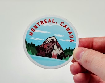 Montreal Canada sticker waterdicht vinyl | Reissticker 76 mm | Bagage souvenir laptop bidon