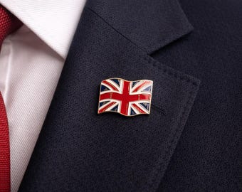Emaille pin Union Jack | Hard geëmailleerde reversbadge Britse vlag, Brits accessoire
