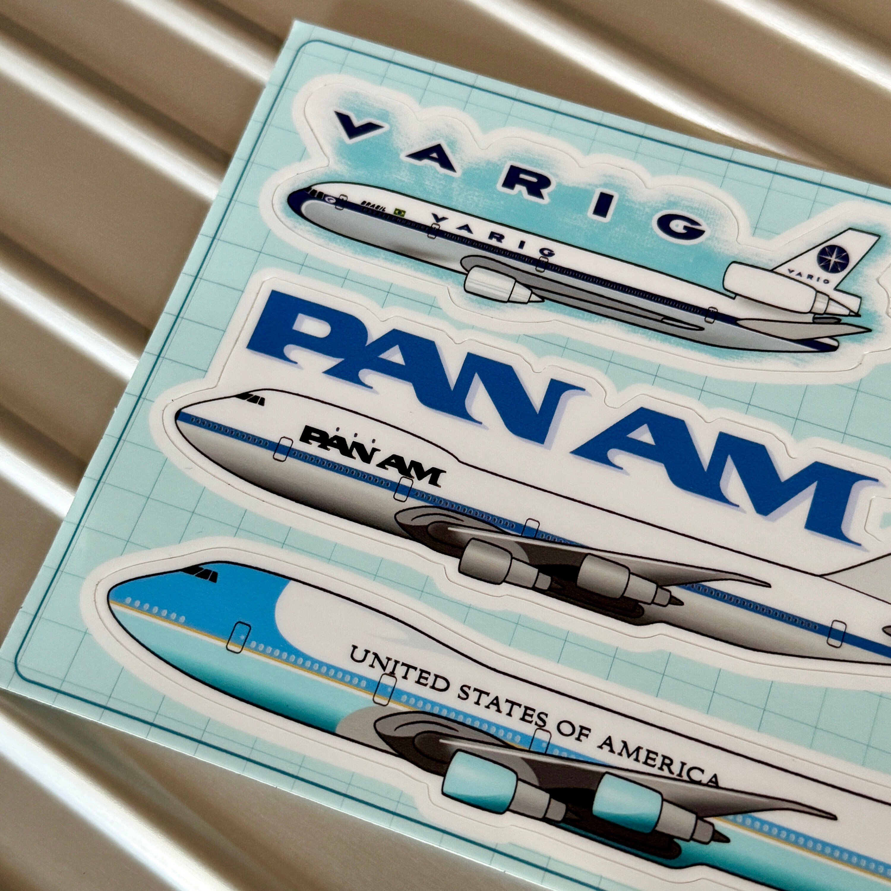 Aircraft Sticker Sheet Waterproof Vinyl | Vintage Aeroplane Decals A6 ...