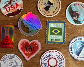 5 Sticker Bundle | Choose Your Favorites, Travel Souvenir Decals