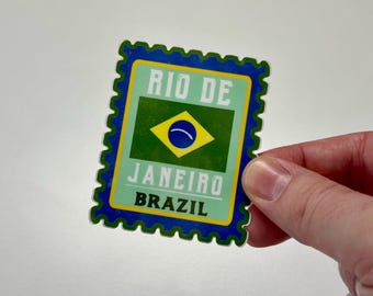 Sticker stempel Rio de Janeiro Brazilië | Waterdicht vinyl reisstickers