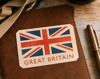 Reissticker Groot-Brittannië | Bagagesticker met de Union Jack | Sticker met de Britse vlag