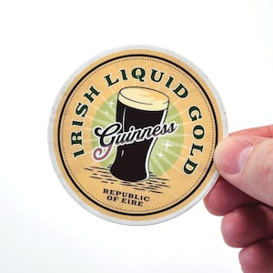 Ireland Guinness Sticker Waterproof Vinyl | Irish Travel Decal | Laptop Water Bottle Luggage St Patrick image 1