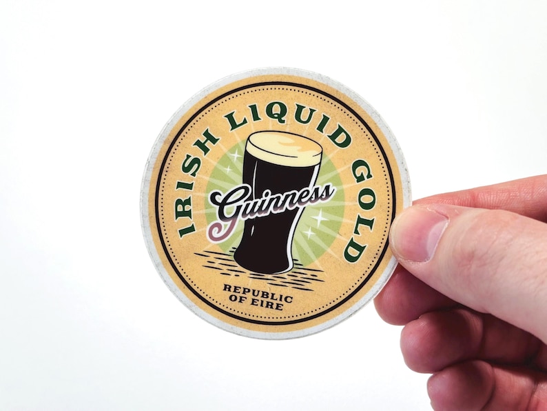 Ireland Guinness Sticker Waterproof Vinyl | Irish Travel Decal | Laptop Water Bottle Luggage St Patrick image 1