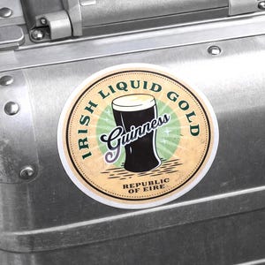 Ireland Guinness Sticker Waterproof Vinyl | Irish Travel Decal | Laptop Water Bottle Luggage St Patrick image 3
