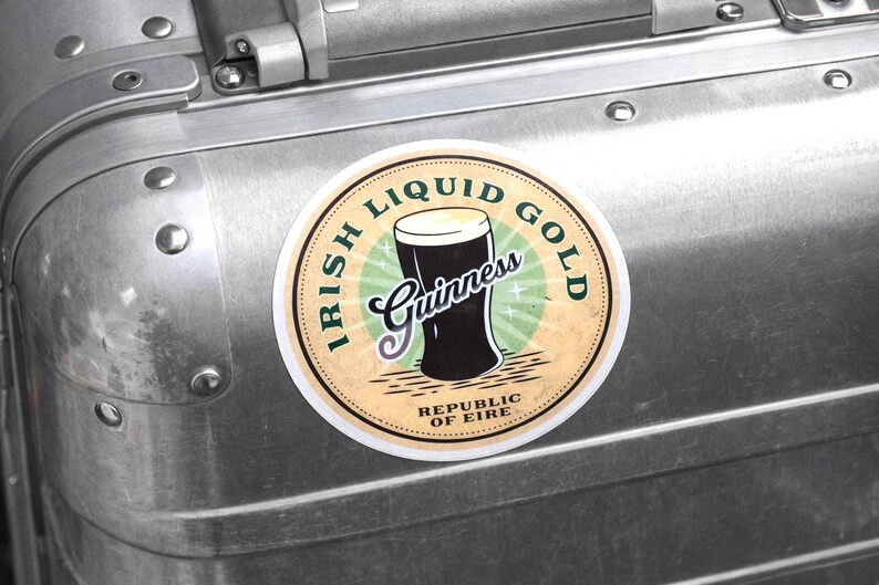 Ireland Guinness Sticker Waterproof Vinyl | Irish Travel Decal | Laptop Water Bottle Luggage St Patrick image 3
