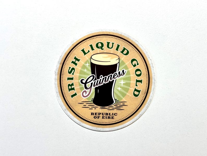 Ireland Guinness Sticker Waterproof Vinyl | Irish Travel Decal | Laptop Water Bottle Luggage St Patrick image 2
