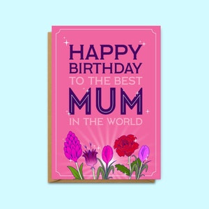Cartão de feliz aniversário para mãe