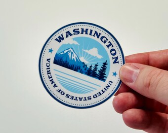 Sticker staat Washington: waterdicht vinyl | Reissticker VS | Bagagekoffer laptop bidon